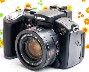 Canon PowerShot S5 IS☆単三電池で動く！☆スマホに転送！