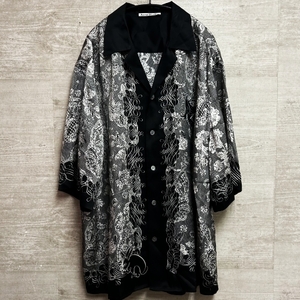  Acne Studios アクネストゥディオズ　24SS Print button-up shirt size54 ブラック　【中目黒B8】