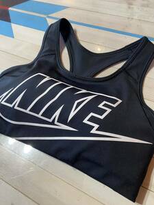 ★NIKE ナイキ DRI-FIT スポーツブラ レディース size M ダンス ピラティス ヨガ ブラック× ホワイト 