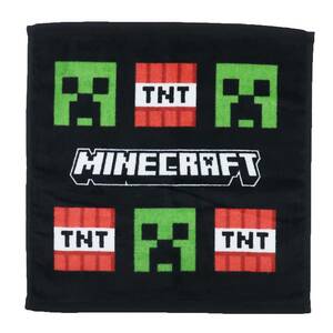 マインクラフト ハンドタオル プリントウォッシュタオルS クリーパー＆TNT火薬 Minecraft ケイカンパニー プレゼント