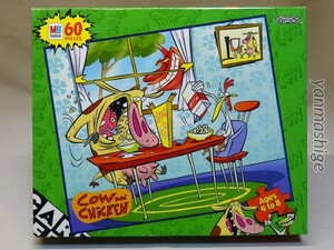 新品 カウ＆チキン ハズブロ製 60ピースジグソーパズル Cow and Chicken HASBRO カートゥンネットワーク 検)レン＆スティンピー