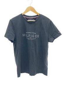 TOMMY HILFIGER◆Tシャツ/L/コットン/BLK/無地//