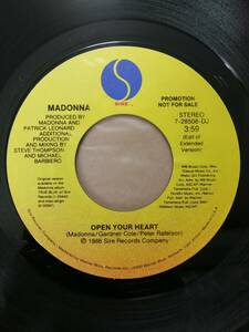 【非売品プロモ7”】Madonna Open Your Heart USAオリジナル マドンナ　オープン・ユア・ハート　スリーヴなし