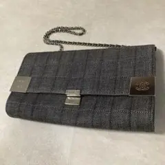 シャネル　CHANEL マトラッセ　デニム仕様　チェーンショルダーバッグ　超美品