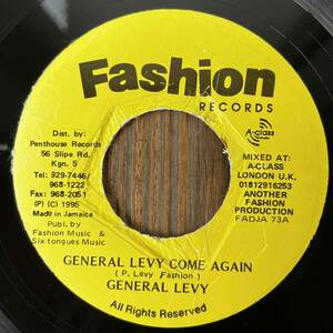 ★送料込み！レア！1995！超絶早口DJの人気盤！GRIPPER riddim！【General Levy - General Levy Come Again】新品7inch Fashion Records JA