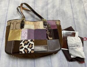 コーチ・パッチワーク・エナメル・トート、COACH PATCHWORK ENAMEL TOTE