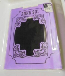 新品 ANNA SUI アナスイ デイジー＆ドット柄レギンス 7分丈 M~L ブラック 黒