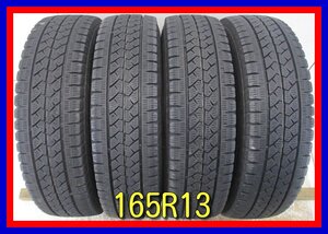 ■中古タイヤ■ 165R13 LT 8PR BRIDGESTONE BLIZZAK VL1 トラック等 冬タイヤ スタッドレス ４本 送料無料 U722