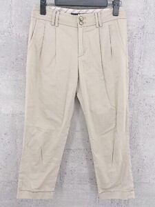 ◇ green label relaxing グリーンレーベル UNITED ARROWS サブリナ 七分丈 パンツ 36 ベージュ *