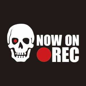 NOW ON REC セキュリティステッカー　SKULL 　骸骨　ドクロ　ドライブレコーダードラレコ