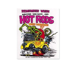 ラットフィンク ステッカー 車 アメリカン キャラクター おしゃれ バイク ヘルメット かっこいい RatFink モンスター HOT RODS