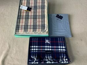 ◆HP48 バーバリー まとめ ウールひざ掛け 75×150cm / クイックシーツ 100×200cm / ハーフケット 140×100cm BURBERRY◆T