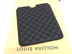 ■極美品■ LOUIS VUITTON ルイヴィトン N63105 ダミエグラフィット iPad2 ハードケース タブレットケース ブラック系 BM0458