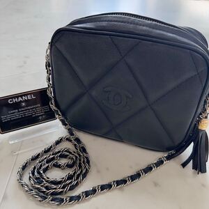 1円〜 【極美品】 CHANEL シャネル ショルダーバッグ チェーンショルダー ココマーク マトラッセ キルティング タッセル ギャランティ付属