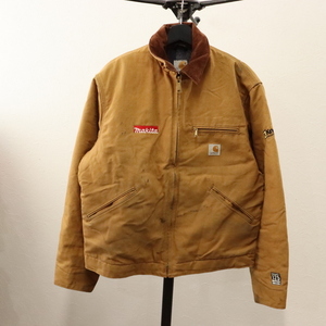 d73 2000年代製 カーハート Carhartt デトロイトジャケット USA製■00s 表記Mサイズ ブラウン ダック 裏地ブランケット ワーク BRN 古着