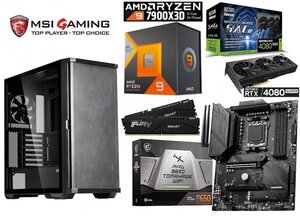 ■★ AMD Ryzen9 7900X3D/RTX4080SUPER/水冷/B650/DDR5 32GB/M.2SSD 1TB/1050W/Win11 Pro/Office2021 7800X3D上位CPU!