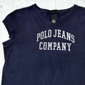 POLO JEANS COMPANY Tシャツ ポロジーンズ カンパニー ラルフ　　RALPH LAUREN USA企画 アメリカ企画 フロッキープリント 玉10331