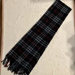 BURBERRY バーバリー　マフラー　カシミヤ　100% 紺　チェック