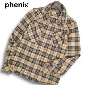 phenix フェニックス 秋冬 ウッドランド★ 長袖 ワーク チェック シャツ Sz.S メンズ アウトドア　C4T11293_C#B