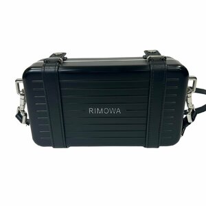 KS USED RIMOWA×DIOR リモワ×ディオール アルミニウム パーソナル クロスボディバッグ ショルダーバッグ ブラック レザー 本体のみ