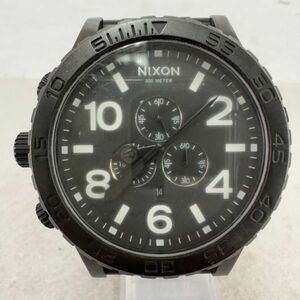 L854-C8-397◎ NIXON ニクソン SIMPLIFY THE 51-30 quartz クォーツ クロノグラフ ブラック文字盤 ラウンド メンズ 腕時計 ①