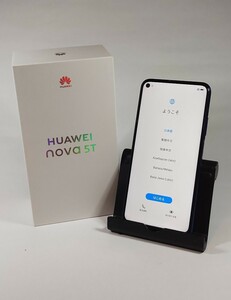 ファーウェイ HUAWEI nova5T YAL-L21 ミッドナイトサマーパープル 国内版SIMフリー ROM128GB/RAM8GB 【中古/美品】