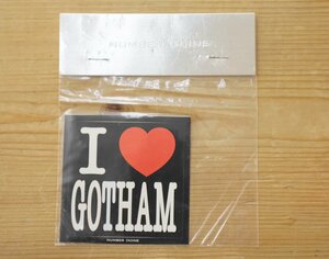 希少 NUMBER (N)INE ◆02SS THE MODERN AGE期 「I LOVE GOTHAM」ステッカー *新品* 赤白黒 本店購入 正規品 ナンバーナイン ◆C1