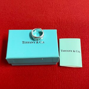 極 美品 希少品 箱付き TIFFANY&Co. ティファニー スクエアリング シルバー925 リング 指輪 9号 アクセサリー シルバー 34292