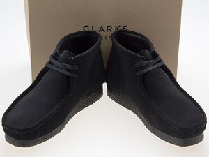 新品/CLARKS ORIGINALS/クラークス オリジナルズ/WALLABEE BOOT/ワラビー ブーツ/BLACK SUEDE/ブラック スエード/黒/26155517/26.5cm