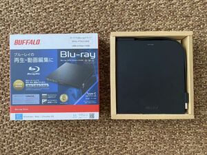 BUFFALO BRXL-PT6U3シリーズ BRXL-PT6U3-BK ポータブル　Blu-rayドライブ　USB3.2対応　Type-C変換アダプター付き　ブルーレイドライブ 