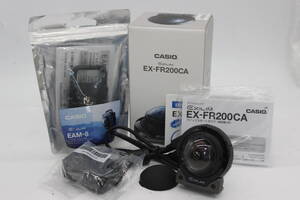 【極美品 返品保証】 【元箱付き】カシオ Casio Exilim EX-FR200CA 13.4mm Fisheye 付属品多数 コンパクトデジタルカメラ v926