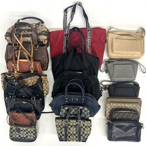 1円～/COACH/JRA/agnes b./GUCCI/etc.../20点/まとめ/レディース/ブランド/バッグ/ジャンク/Z001