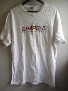 【CHAPS】 Tシャツ メンズ サイズ:Ｌ 色:ホワイト 身丈:78 身幅:49 肩幅:45/HAW