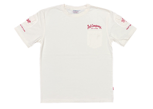 TEDMAN　半袖Tシャツ 　OFF-WHITE/RED　40サイズ　ちょっと難あり　TDSS-470