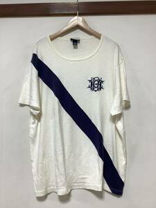 へ1328 Polo by Ralph Lauren ラルフローレン 半袖Tシャツ 4L オフホワイト ビッグサイズ 古着 オールド インパクト21