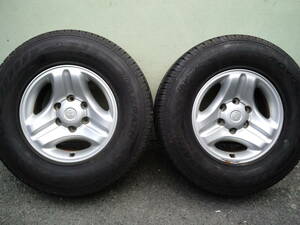 LAND CRUISER PRADO 95系後期純正アルミ 7J +15 6H 265/70R16バリ山ラジアル TOYOトランパス SU SPORTS HILUX SURFスサーフ FJ CRUISER