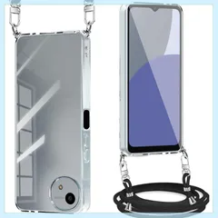 AQUOS Wish4 ケース クリア ショルダー Aquos Wish 4 SH-52E スマホケース 耐衝撃 アクオス Wish4 カバー 人気 かわいい ワイヤレス充電対応 首かけ 肩掛け TPU 薄型 軽量 ストラップ付き 取り外し可能 長さ調整可