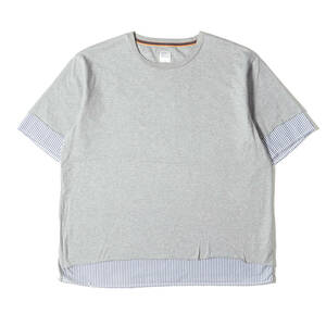 Paul Smith ポールスミス Tシャツ サイズ:L フェイク レイヤード クルーネック Tシャツ FAKE LAYERED T-SHIRT グレー ホワイト ブルー