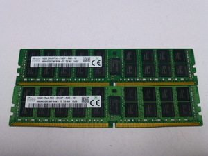 メモリ サーバーパソコン用 SK hynix DDR4-2133 (PC4-17000) ECC Registered 16GBx2枚 合計32GB 起動確認済です HMA42GR7MFR4N-TF