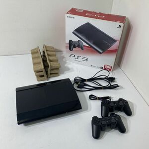 動作確認/初期化済み SONY PS3 コントローラ×2 本体 CECH-4200C 500GB ver4.87 箱付き【送料無料】 AAL1002大5571/1031