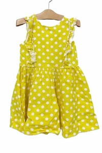 【中古】PETIT BATEAU プチバトー 子供服 女の子 ワンピース ドット 水玉　サイズ5ans/110cm