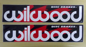 ２枚セット　wilwood disk brakes ステッカー　アメ車　３００×６５mm