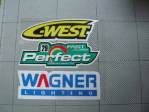 ☆C-WEST☆シーウエスト☆FAST/FAMOUS/Perfect/INVINCIBLE FAMOUS CAR☆WAGENER/LIGHTING☆ワーグナー/ライトステッカー☆バイク☆未使用☆