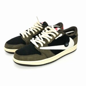 ナイキ NIKE × トラヴィス スコット Travis Scott Air Jordan 1 Low エア ジョーダン 1 ロー US8 26cm ダークモカ ブラウン 茶 CQ4277-001