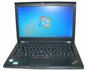 難あり Windows7 Lenovo ThinkPad T430 Core i5-3320M 2.6GHz メモリ 4GB HDD 320GB(SATA) DVD-ROM 14インチ ACアダプタ付属なし