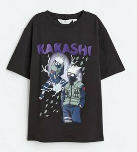 【170サイズ】H＆M 新品 正規品 NARUTO ナルト はたけカカシ Tシャツ /スタジオぴえろ 岸本斉史 漫画 ジャンプ