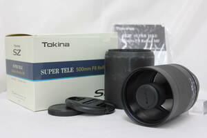 【美品 返品保証】【元箱付き】トキナー Tokina SZ 500mm F8 Reflex MF For MFT 前後キャップ付き ニコンFマウント ミラーレンズ v7220