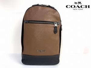 良品★送料無料★ コーチ メンズ COACH グラハム スムース レザー スリング パック ボディバッグ ★