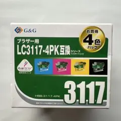 ブラザー LC3117-4PK 互換インクカートリッジ 4色パック　G&G　新品