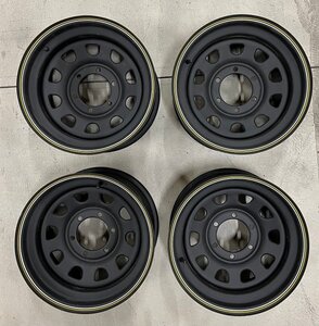 中古 ハイエース 200系 ホイール単品 DAYTONA-RS(デイトナ) マットブラック 16×8J 21 ６穴４本セット カスタムパーツ (H6069K